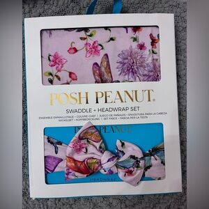 Posh Peanut Floral Headwrap Set - Pink and Purple
